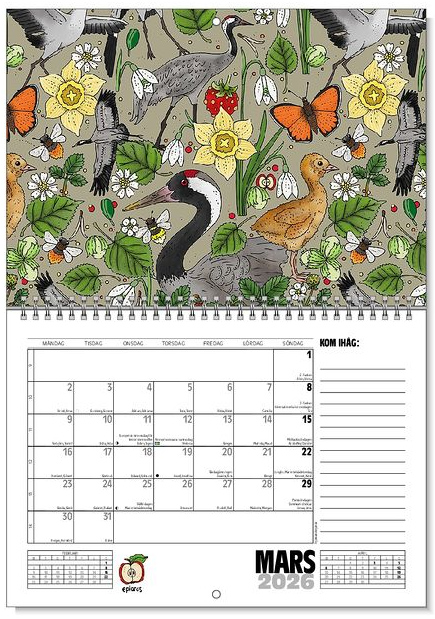 Väggkalender eplarosmotiv 2026 - 4