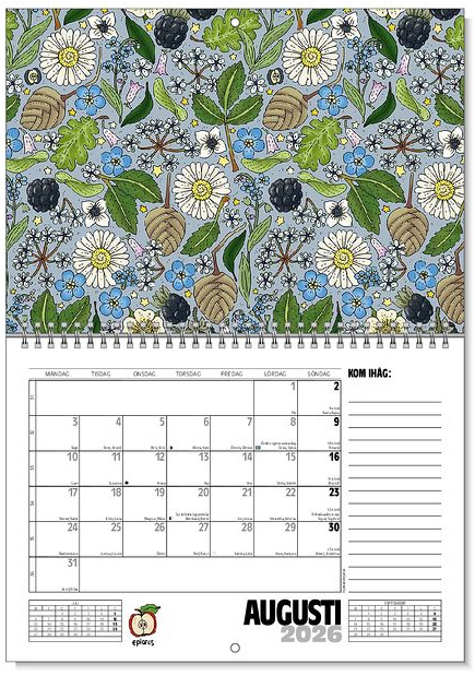 Väggkalender eplarosmotiv 2026 - 9