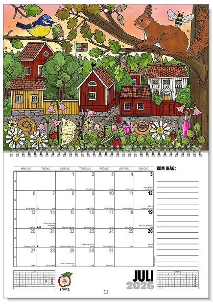 Väggkalender eplarosmotiv 2026 - 8