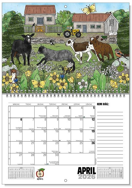 Väggkalender eplarosmotiv 2026 - 5