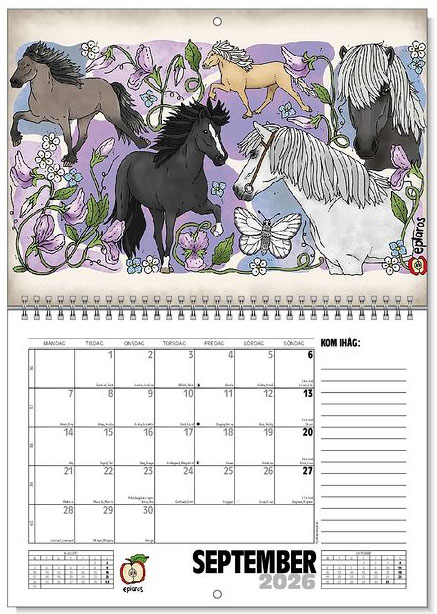 Väggkalender islandshästar 2026 - 10