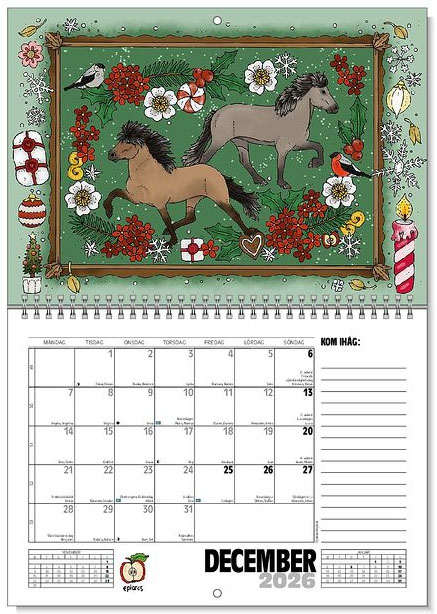 Väggkalender islandshästar 2026 - 13