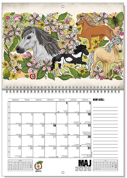 Väggkalender islandshästar 2026 - 6