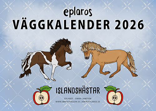 Väggkalender islandshästar 2026
