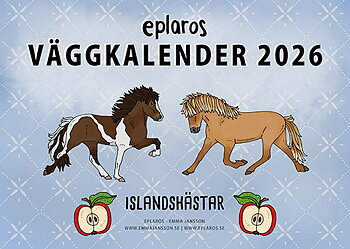 Väggkalender islandshästar 2026
