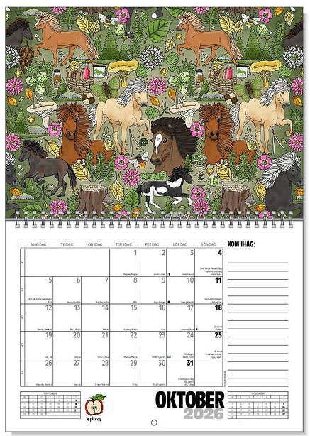 Väggkalender islandshästar 2026 - 11