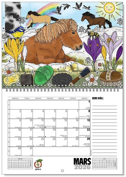Väggkalender islandshästar 2026 - 4