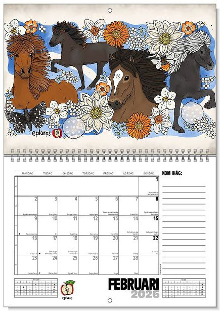 Väggkalender islandshästar 2026 - 3