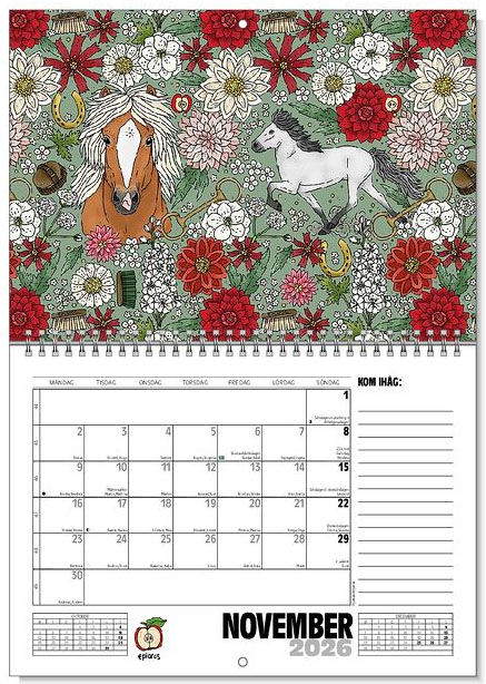 Väggkalender islandshästar 2026 - 12