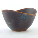 Gunnar Nylund (AXK 1957) Brown/Turquoise Rounded Bowl 21/12 cm