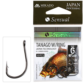 MIKADO HOOK - SENSUAL - TANAGO W/RING #8 BN - 10 pcs