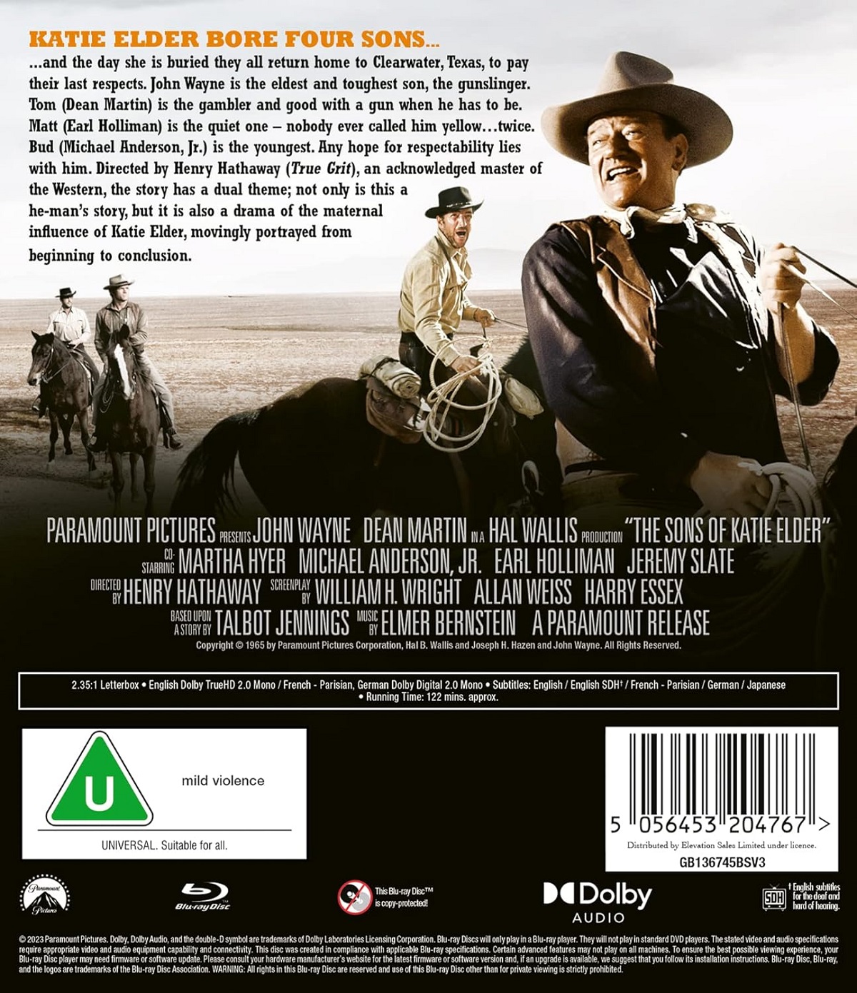 Sons of Katie Elder (ej svensk text) (Blu-ray) - 2
