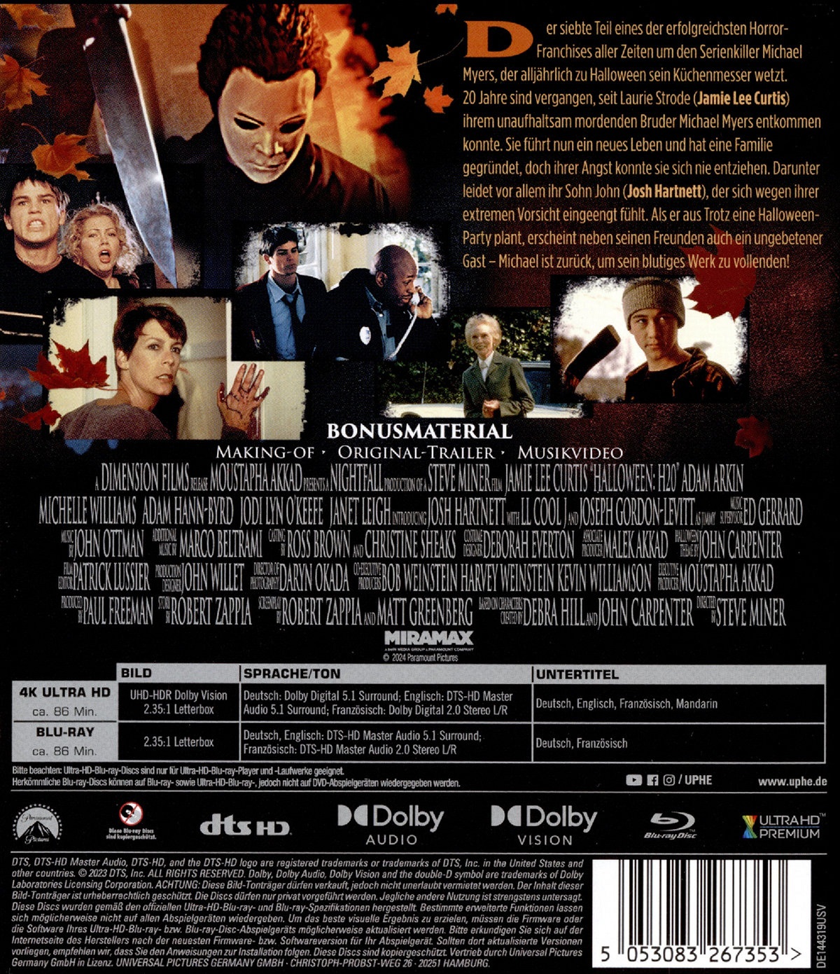 Halloween H20 (ej svensk text) (4K Ultra HD + Blu-ray) - 2