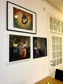 Mixed media original Hotell Riddargatan 