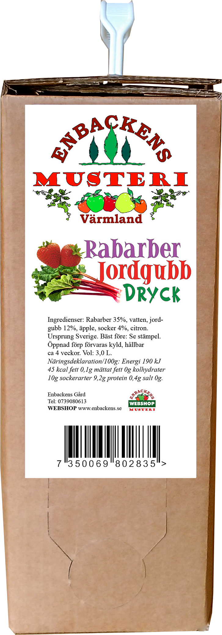 RhabarberErdbeere 3 Liter