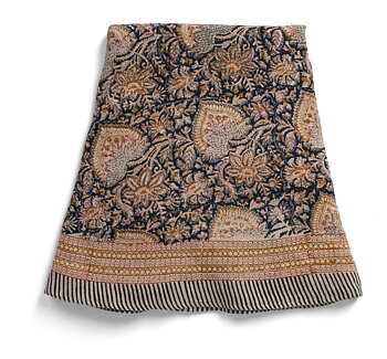 Chamois Round Linen Oriental Navy Blue - 220cm