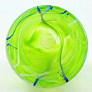 Anna Ehrner (Atoll 1997) Widening Vase with Swirling Green Decor 20 cm