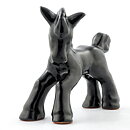 北欧の黒い馬  19/18cm  20世紀