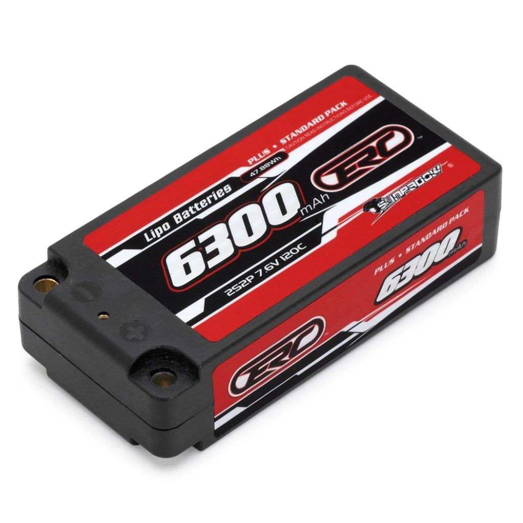 SUNPADOW Li-Po Batteri 2S 7,6V 6300mAh 120C HV Hard 5mm Shorty
