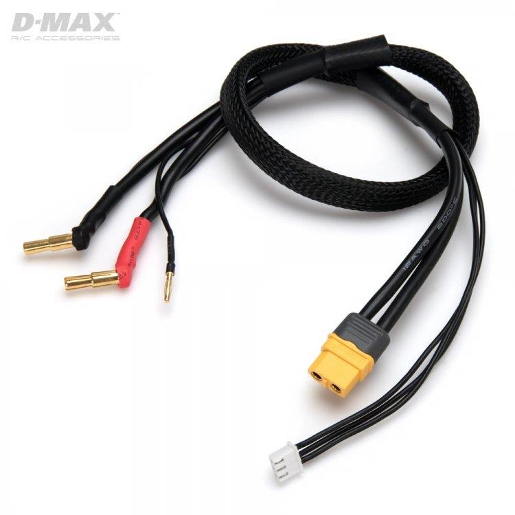 D-Max Laddkabel 4/5mm 2s LiPo till XT60 12AWG 500mm
