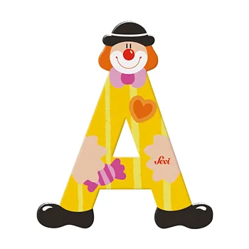 Sevi Bokstav clown A Gul