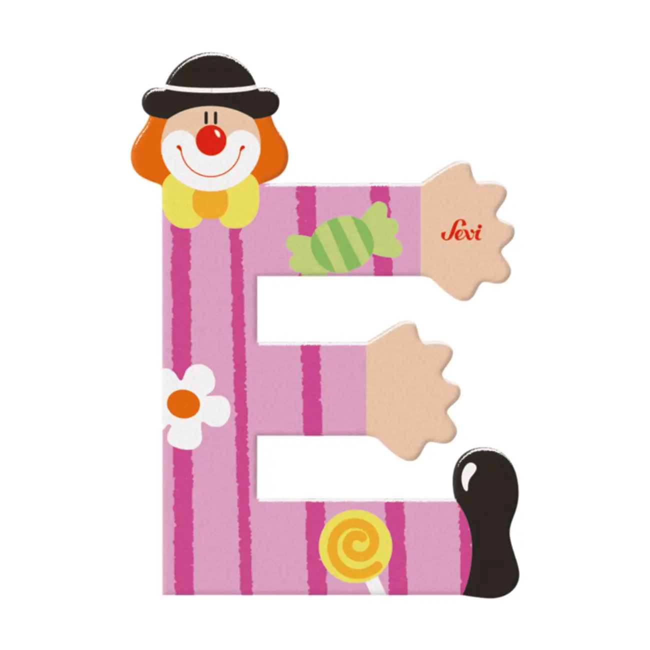 Sevi Bokstav clown E Rosa