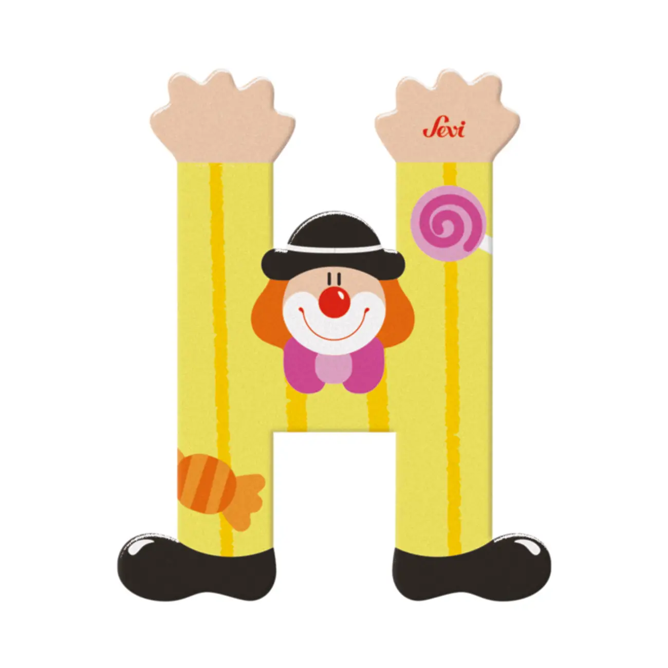 Sevi Bokstav clown H Gul