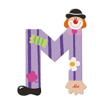 Sevi Bokstav clown M Lila