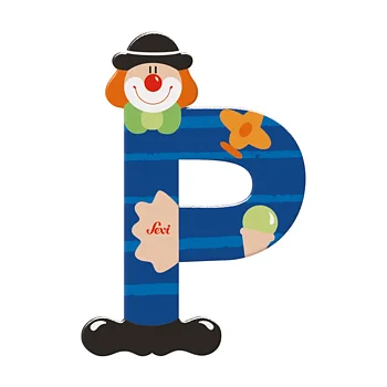Sevi Bokstav clown P Blå