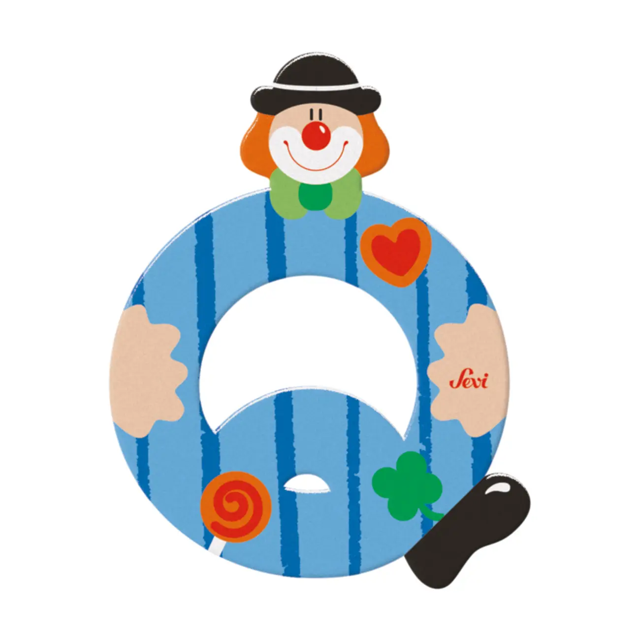 Sevi Bokstav clown Q Blå