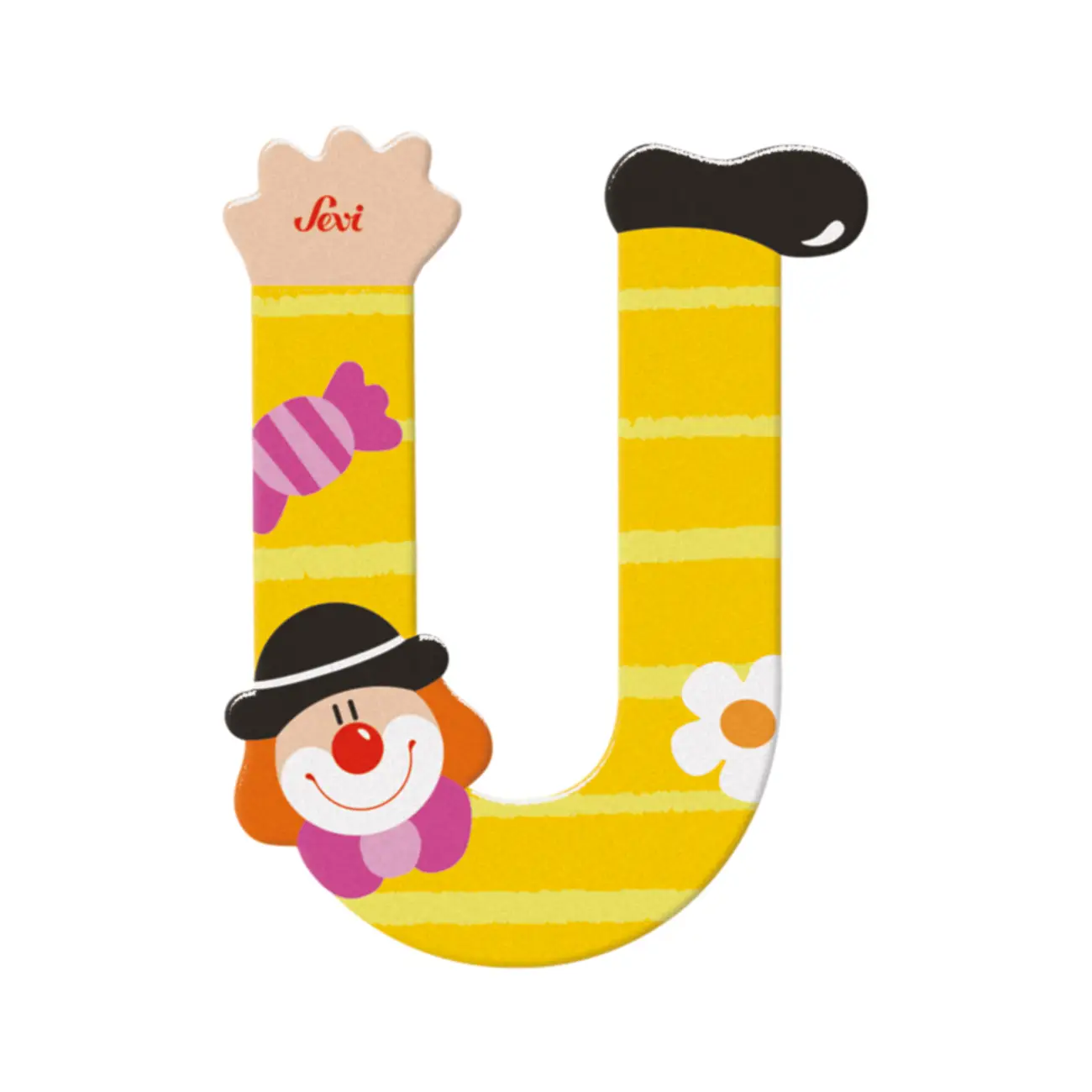 Sevi Bokstav clown U Gul