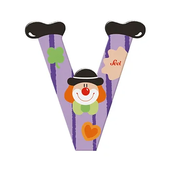 Sevi Bokstav clown V Lila
