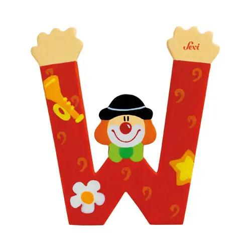 Sevi Bokstav clown W Röd