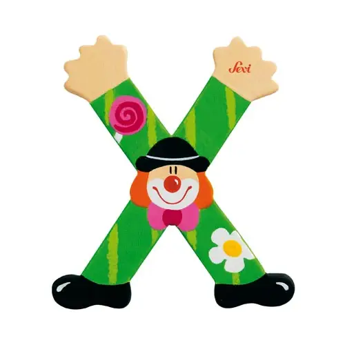 Sevi Bokstav clown X Grön
