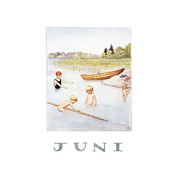 Elsa Beskow Månadskort Juni - Hjelm Förlag