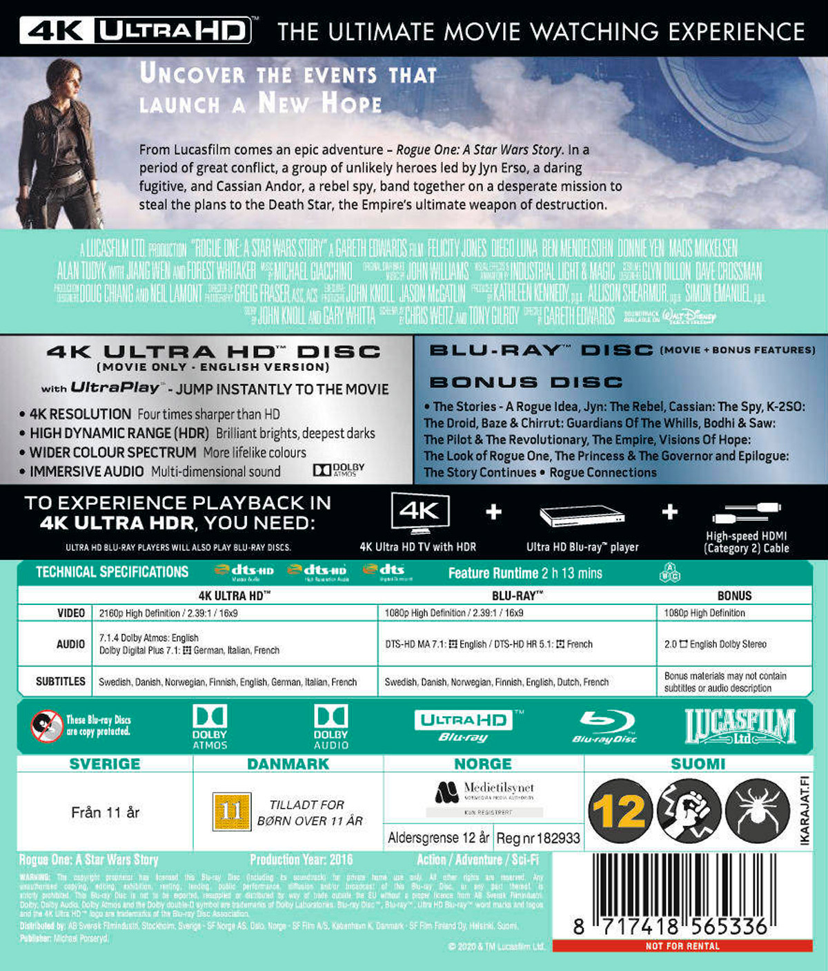 Rogue One: A Star Wars Story (4K Ultra HD + Blu-ray) - 2