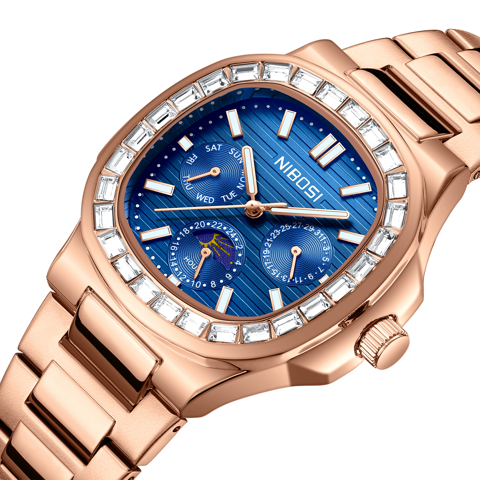 Nibosi Heritage 24 Hour Rose Gold Blue - 2