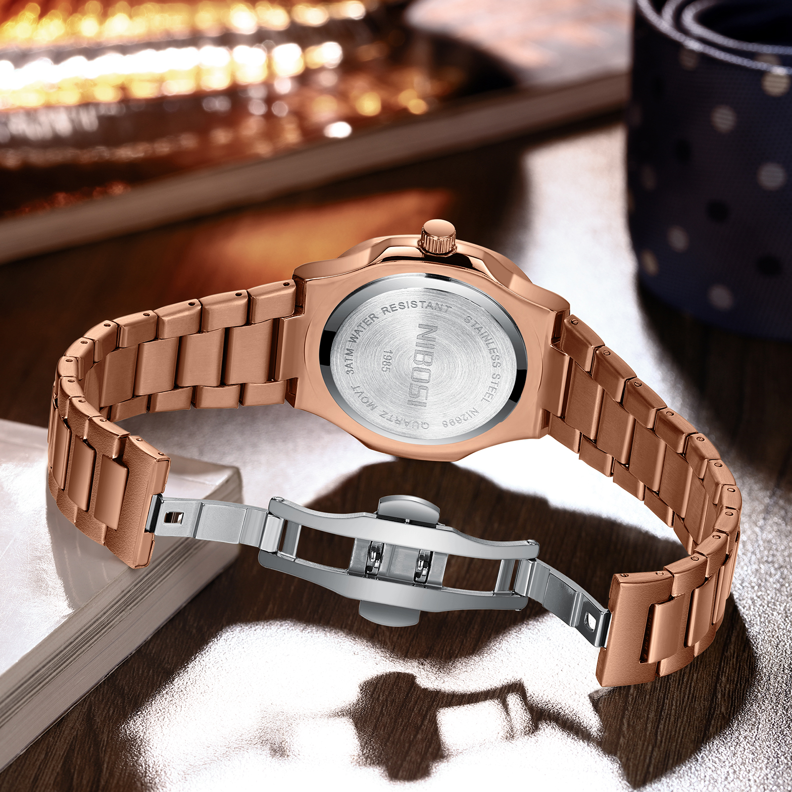 Nibosi Heritage 24 Hour Rose Gold Blue - 5