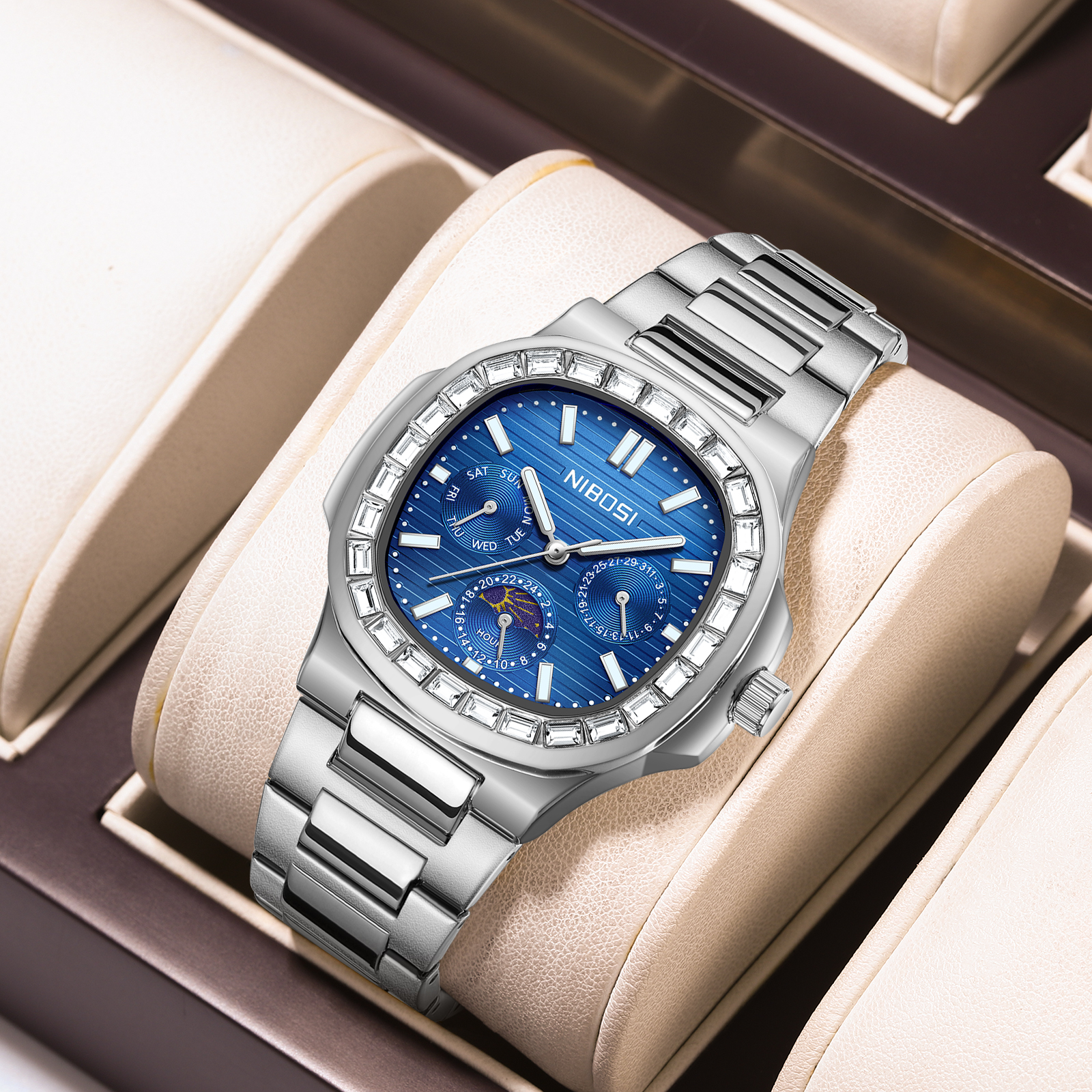 Nibosi Heritage 24 Hour Silver Blue - 9