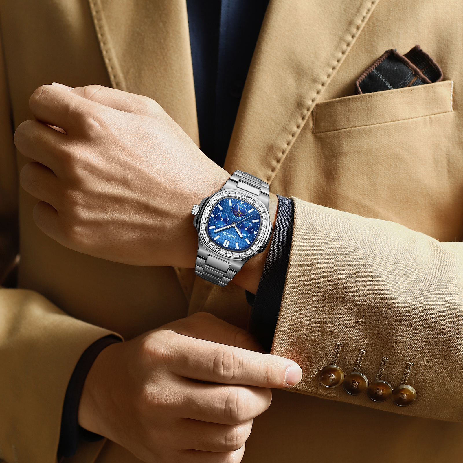 Nibosi Heritage 24 Hour Silver Blue - 6