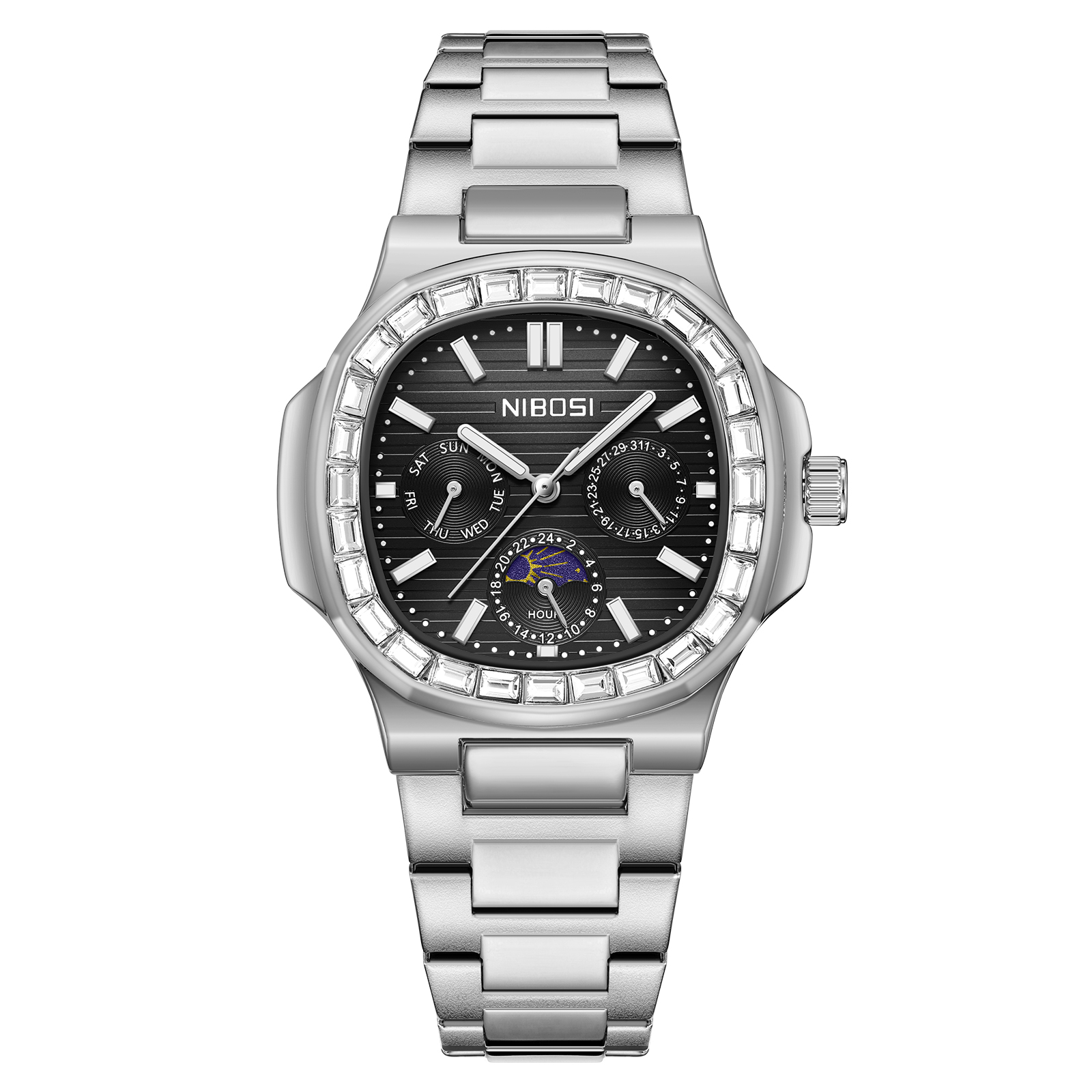 Nibosi Heritage 24 Hour Silver Black
