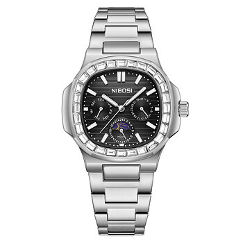 Nibosi Heritage 24 Hour Silver Black