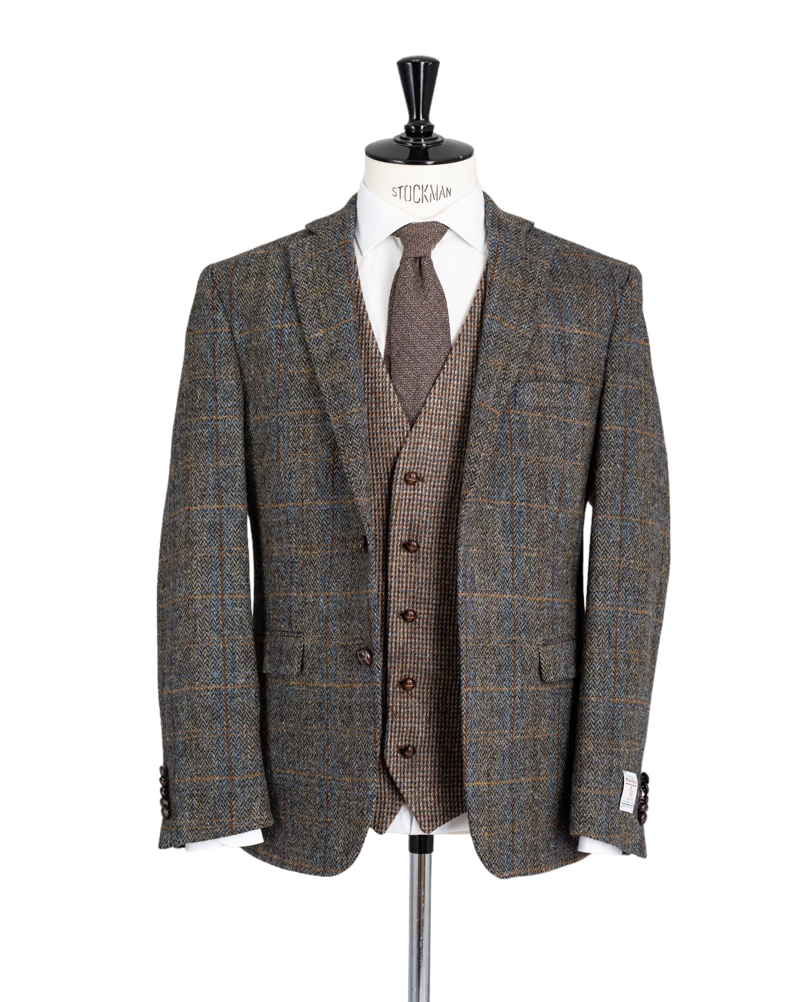 Harris Tweed - Olive Grey Check Blazer