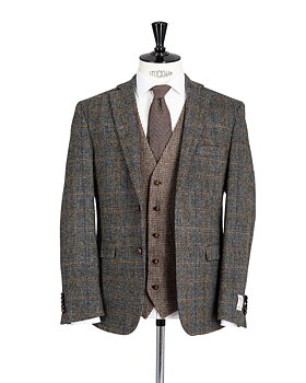 Harris Tweed - Olive Grey Check Blazer