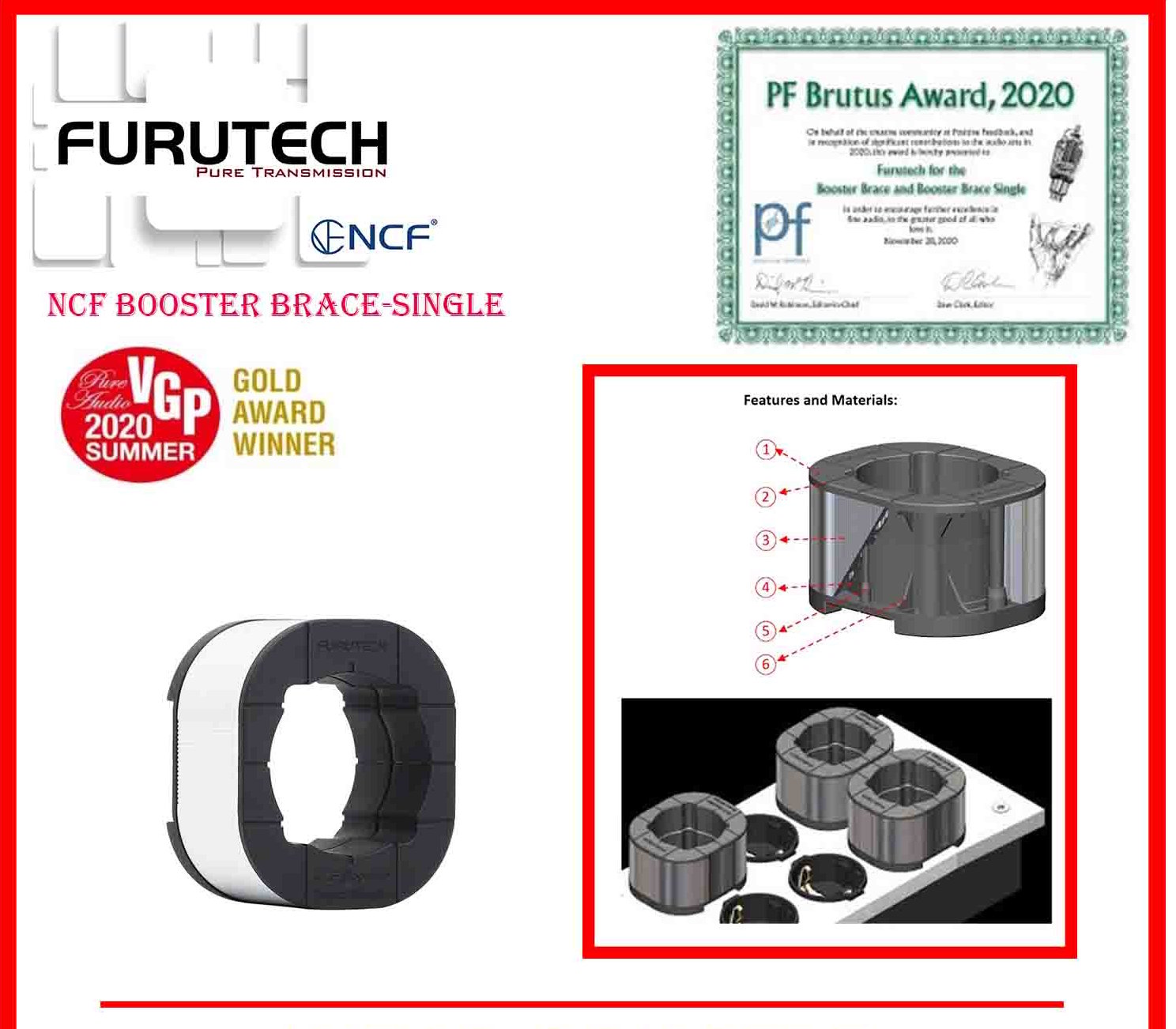 Furutech NCF Booster-Brace-Single - 3