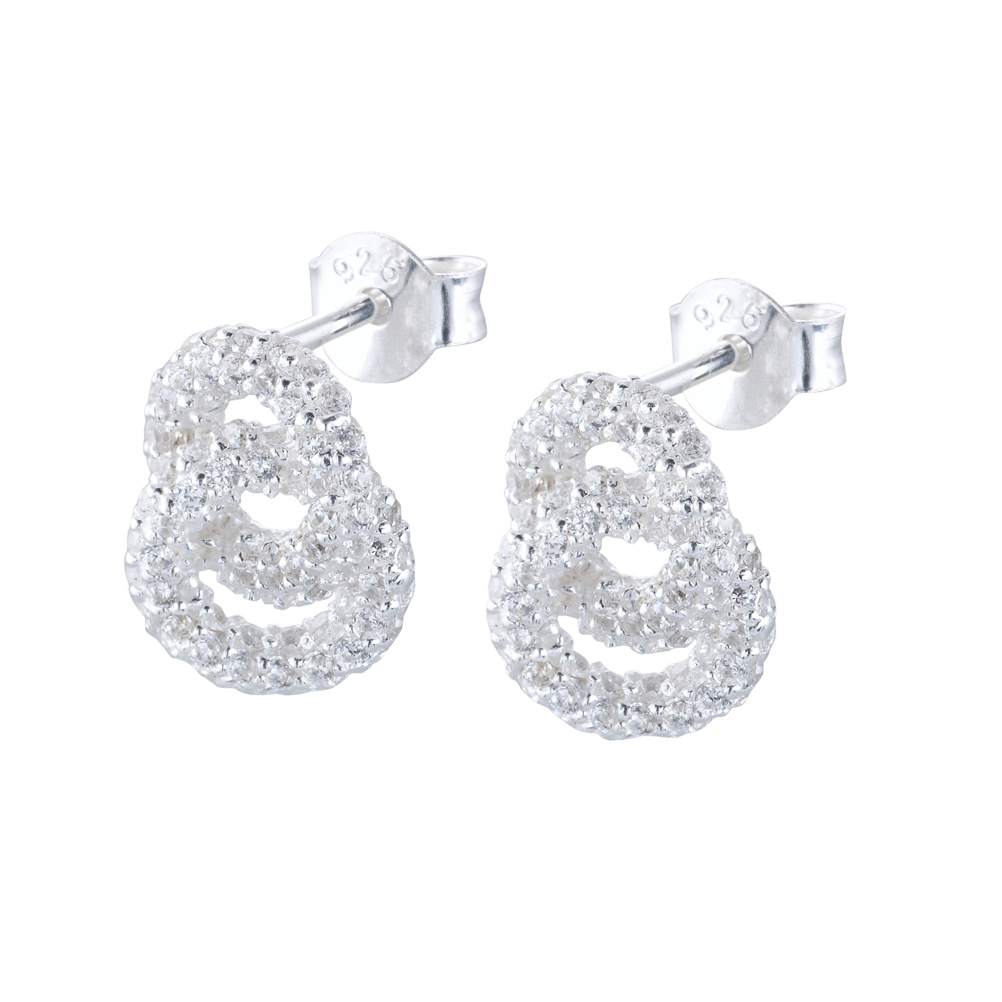 Hopea korvakorut THE KNOT MINI SPARKLING