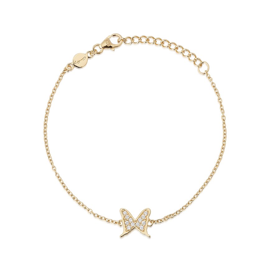Kullatut rannekoru PETITE PAPILLION SPARKLING