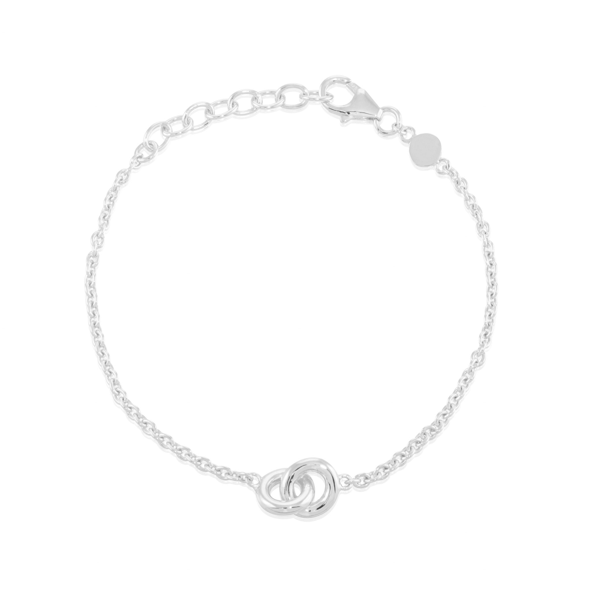 Hopeinen rannekoru THE KNOT MINI