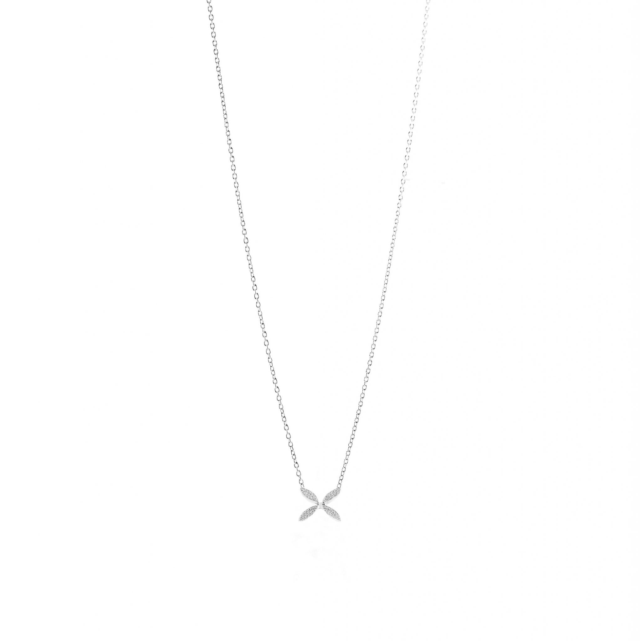 Hopeinen kaulus SPARKLING ELLIPSE MINI