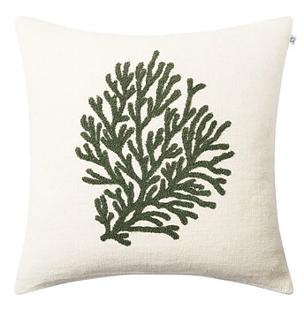 Kudde Coral - Off White/Cactus Green 50x50 cm